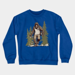 Dope Sasquatch in Nature Crewneck Sweatshirt